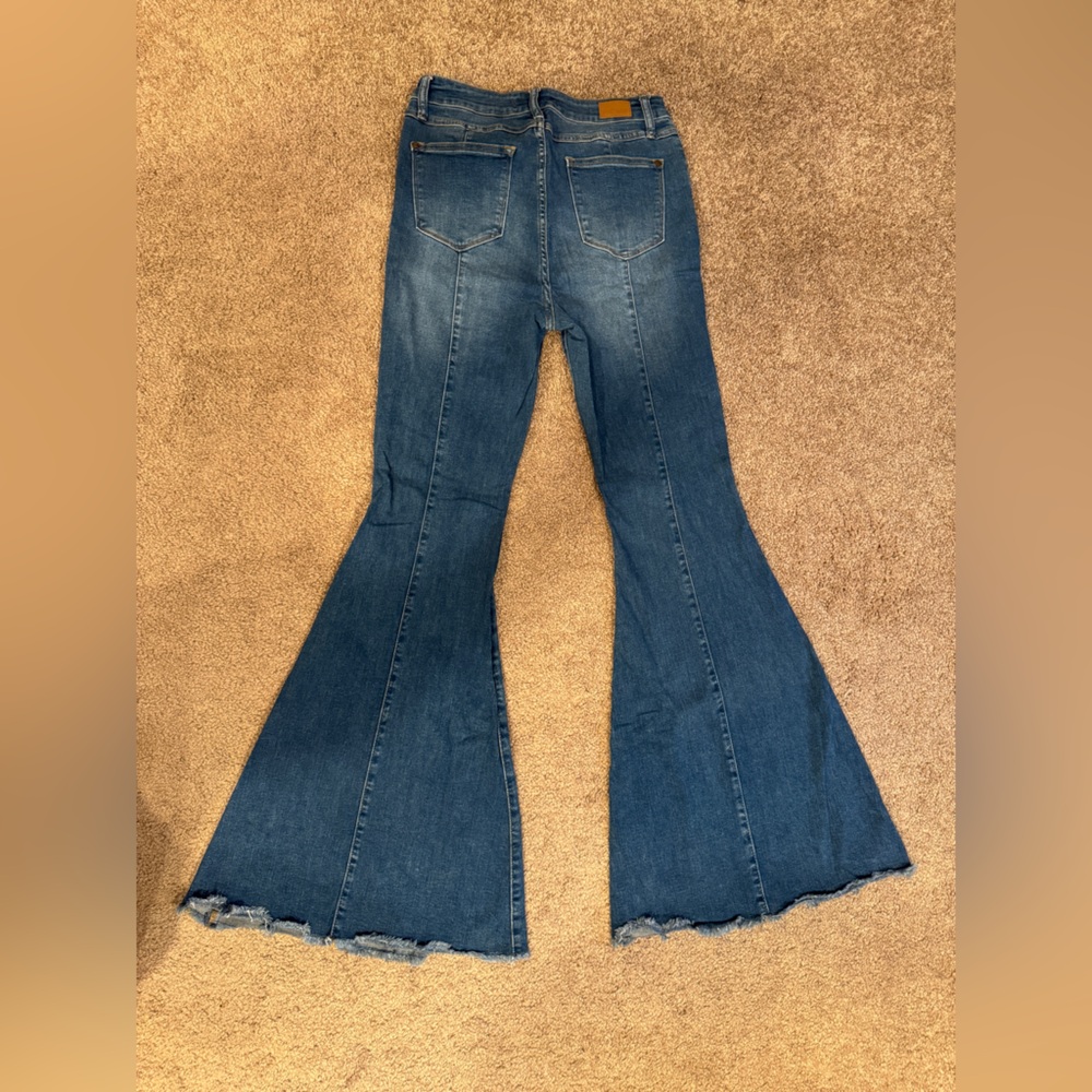 Judy Blue Super Flare Jeans in Classic Blue - Picture 5 of 5